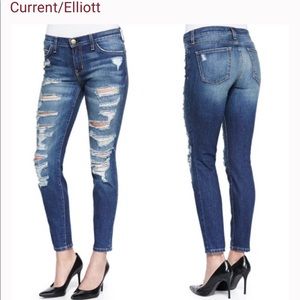 Current Elliot tattered skinny jean 27
